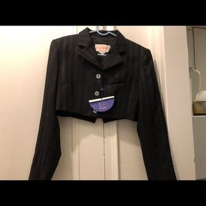 Byblos black cropped jacket NWT